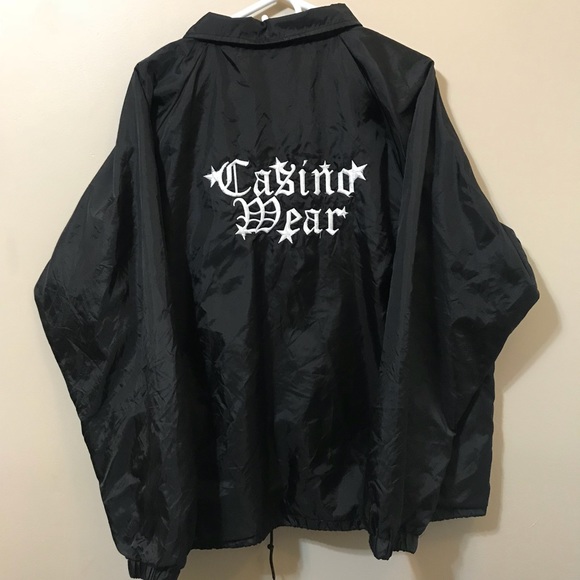 Vintage black Casino Wear LA windbreaker - Picture 2 of 4